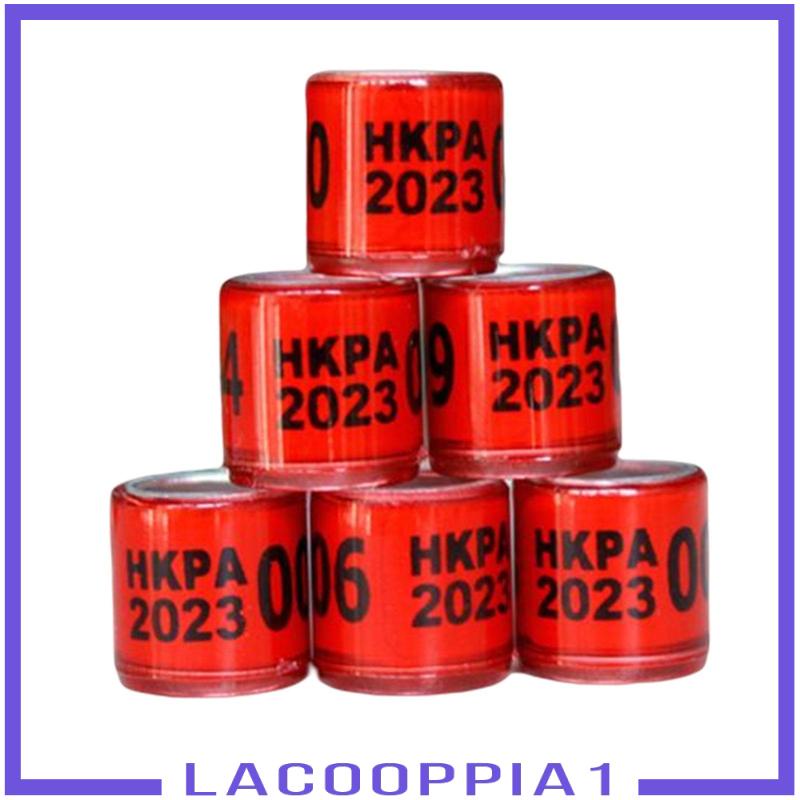 [Lacooppia1] 100 Băng Đeo Chân Chim Bồ Câu Màu Trắng Dày 8mm 2023