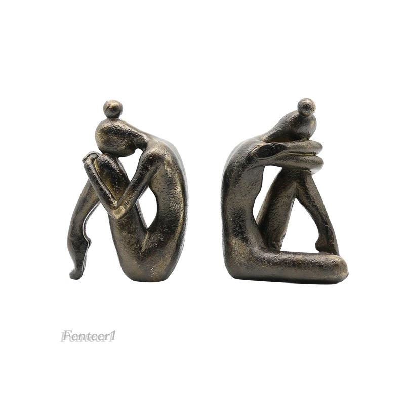 [Fenteer1] Sách Trang Trí Cuốn Sách Mẫu Tượng Người Suy Tư Hỗ Trợ Cuốn Sách