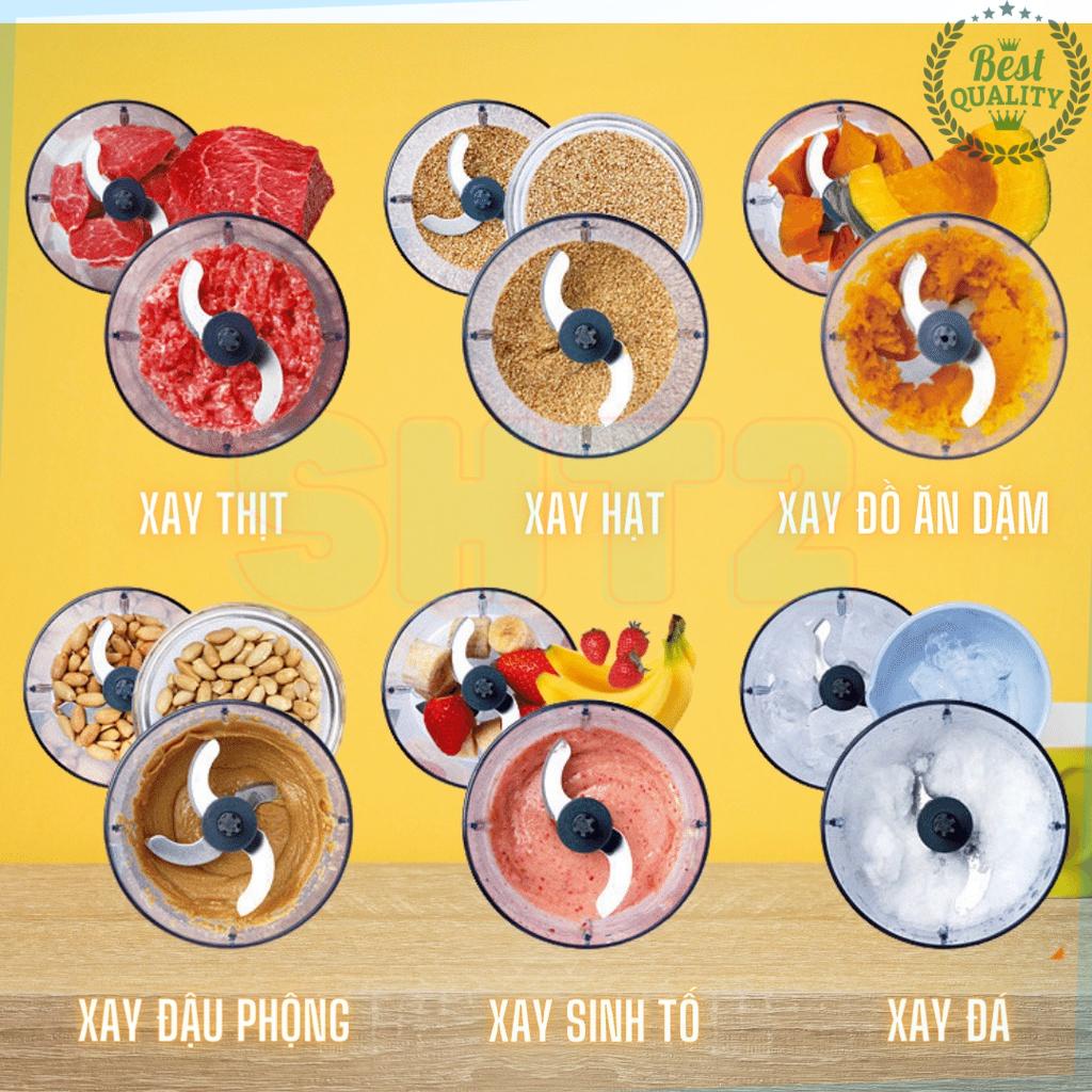 Máy Xay Đa Năng OSAKA Nắp Nâu - Máy Xay Thịt Tôm Cua Cá, Xay Sinh Tố, Xay Đá Viên - Hàng Chính Hãng