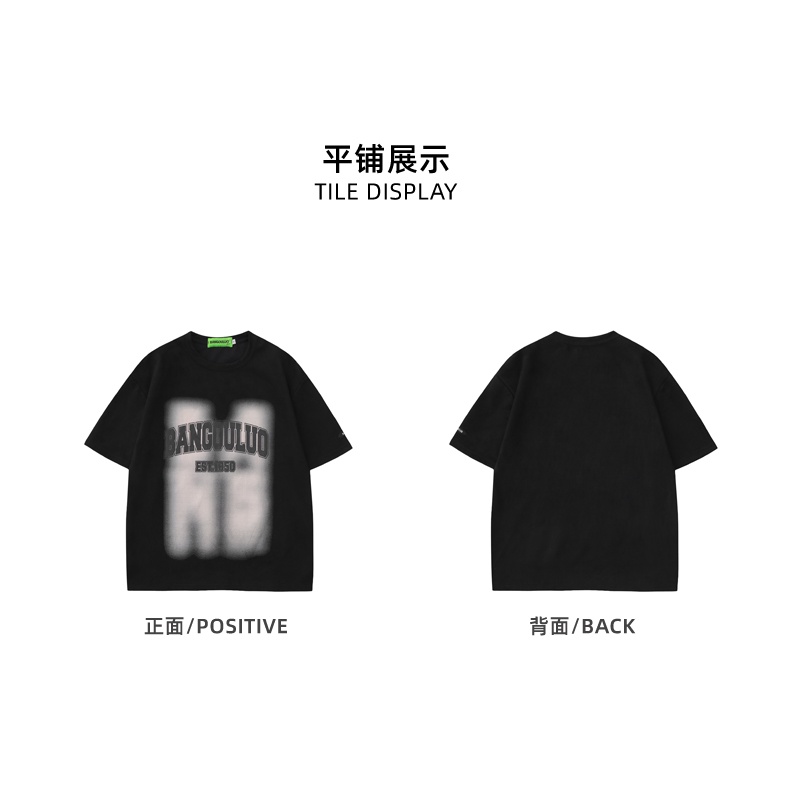 Áo Thun 100% Cotton Tay Ngắn In Chữ Phong Cách Retro Cho Nam