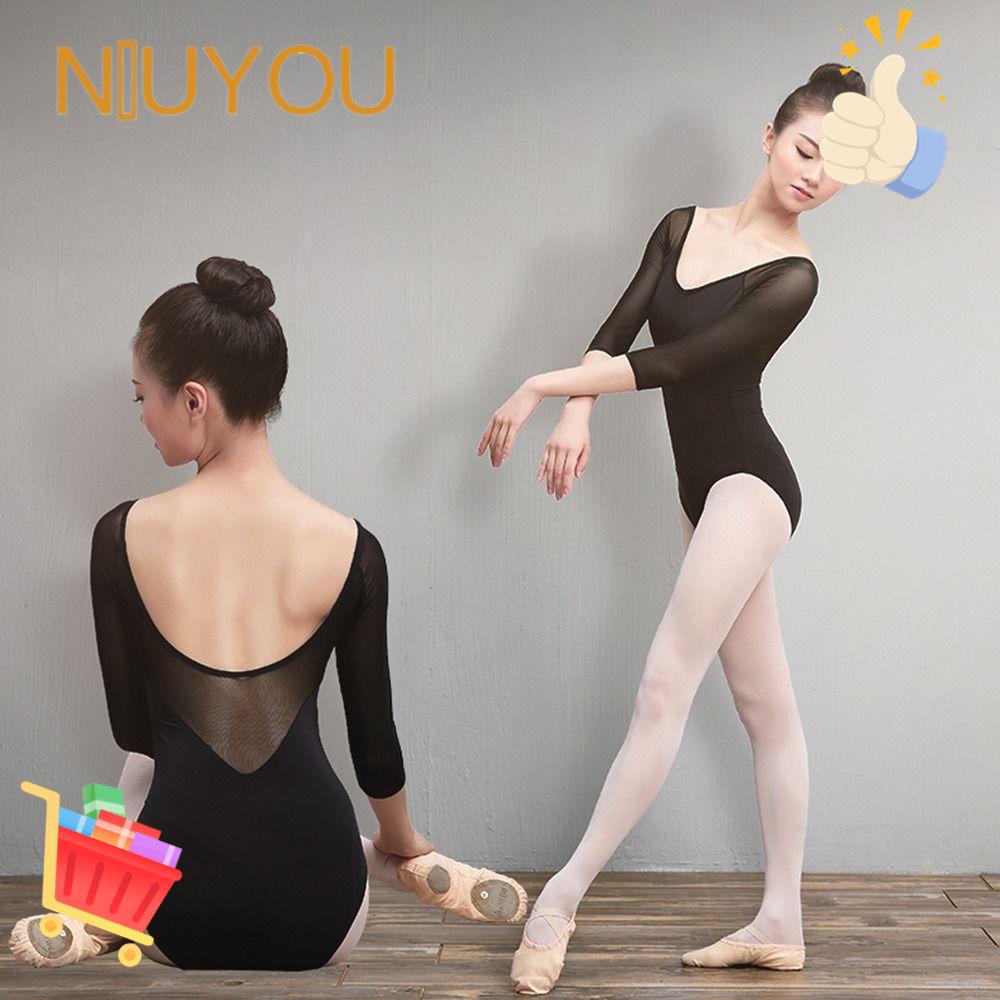NIUYOU Trang Phục Múa Ba Lê Phối Lưới Dành Cho Nữ