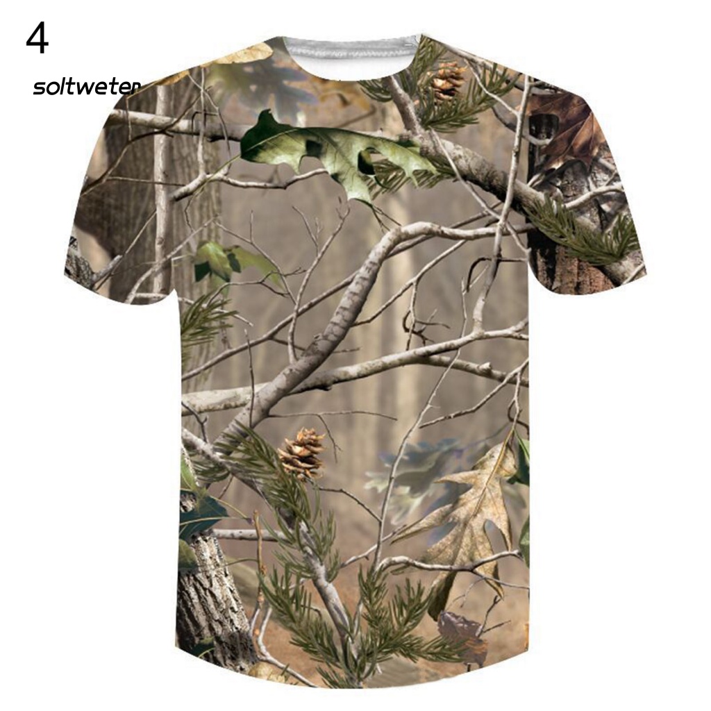 Áo Thun Tay Ngắn Mềm Mại In Họa Tiết 3D Sống Động Thời Trang Mùa Hè Cho Nam