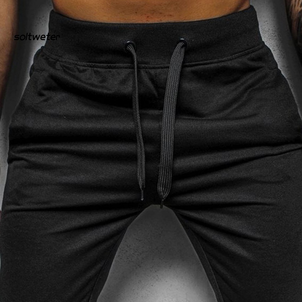 Quần Dài Lưng Thun Giữ Ấm Màu Trơn Có Túi Đứng Phong Cách Đường Phố Cho Nam