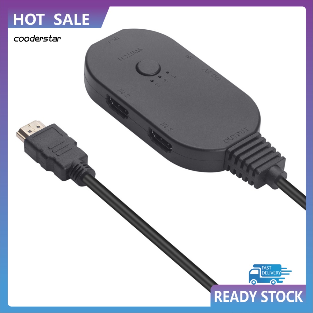 1 Bộ Chuyển Đổi Âm Thanh 1080P HD-compatible Plug And Play Multi HDMI-compatible 4K 60HZ 3 Đầu Vào Và 1 Đầu Ra