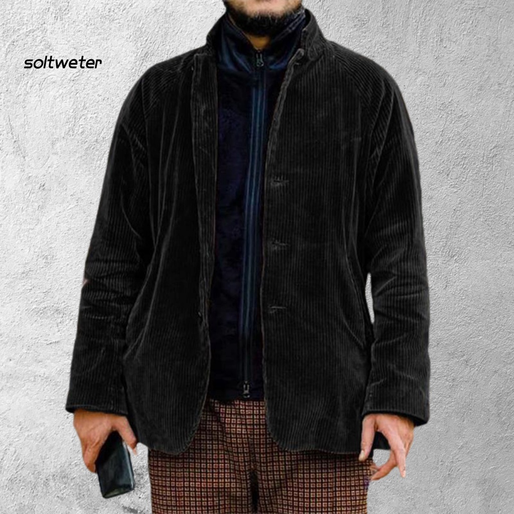 Áo Khoác Cardigan Giả Hai Lớp Phong Cách Vintage Cho Nam