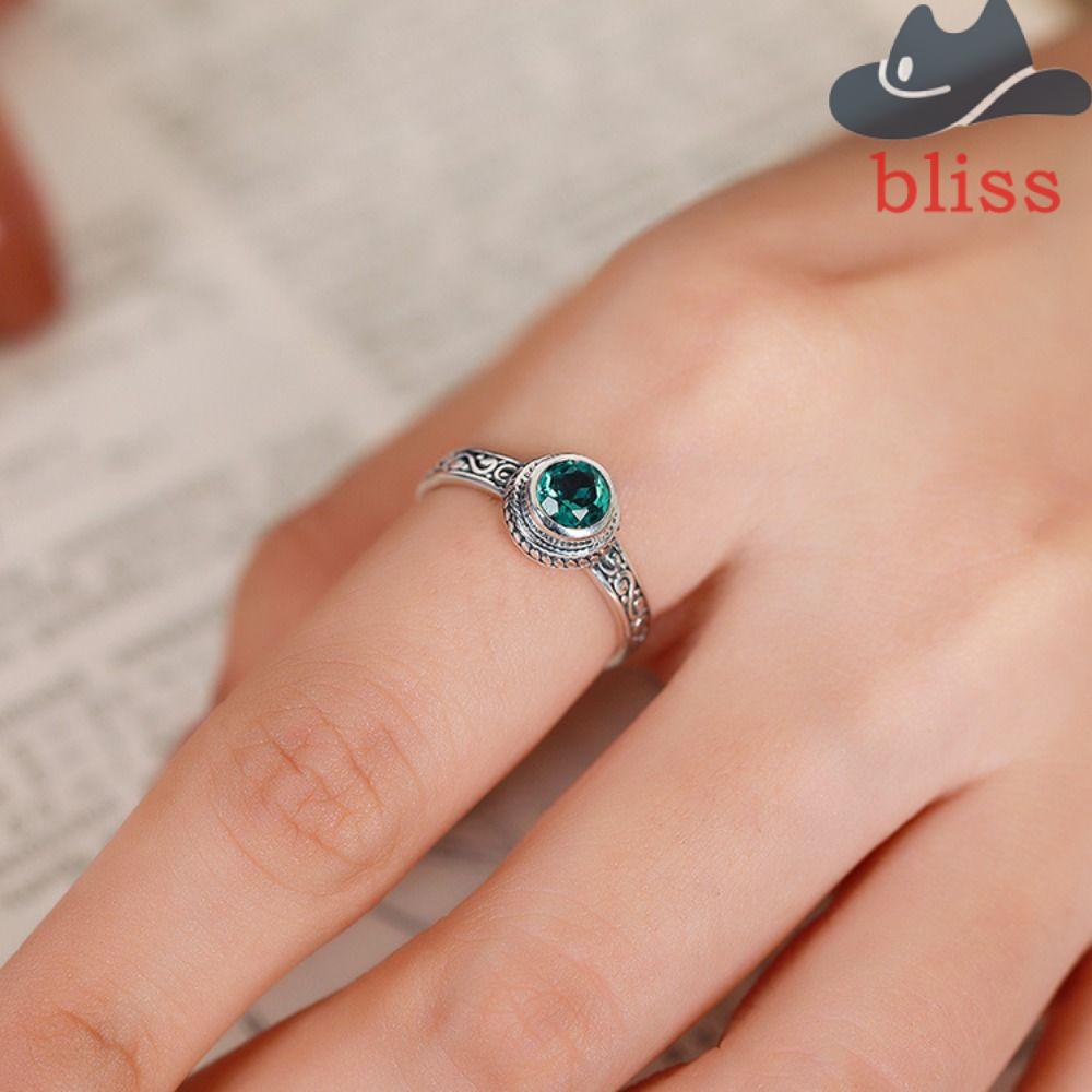 Nhẫn Hở Hình Vuông / Tròn Chất Liệu Hợp Kim Có Thể Điều Chỉnh Phong Cách Vintage Thanh Lịch