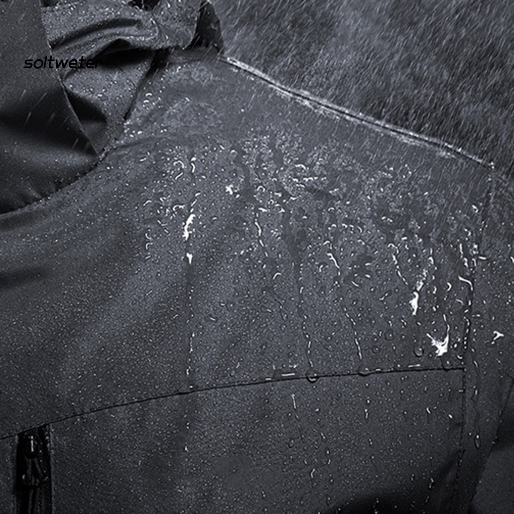 Áo Khoác Chống Gió Chống Nước Có Mũ Trùm Plus Size Cho Nam