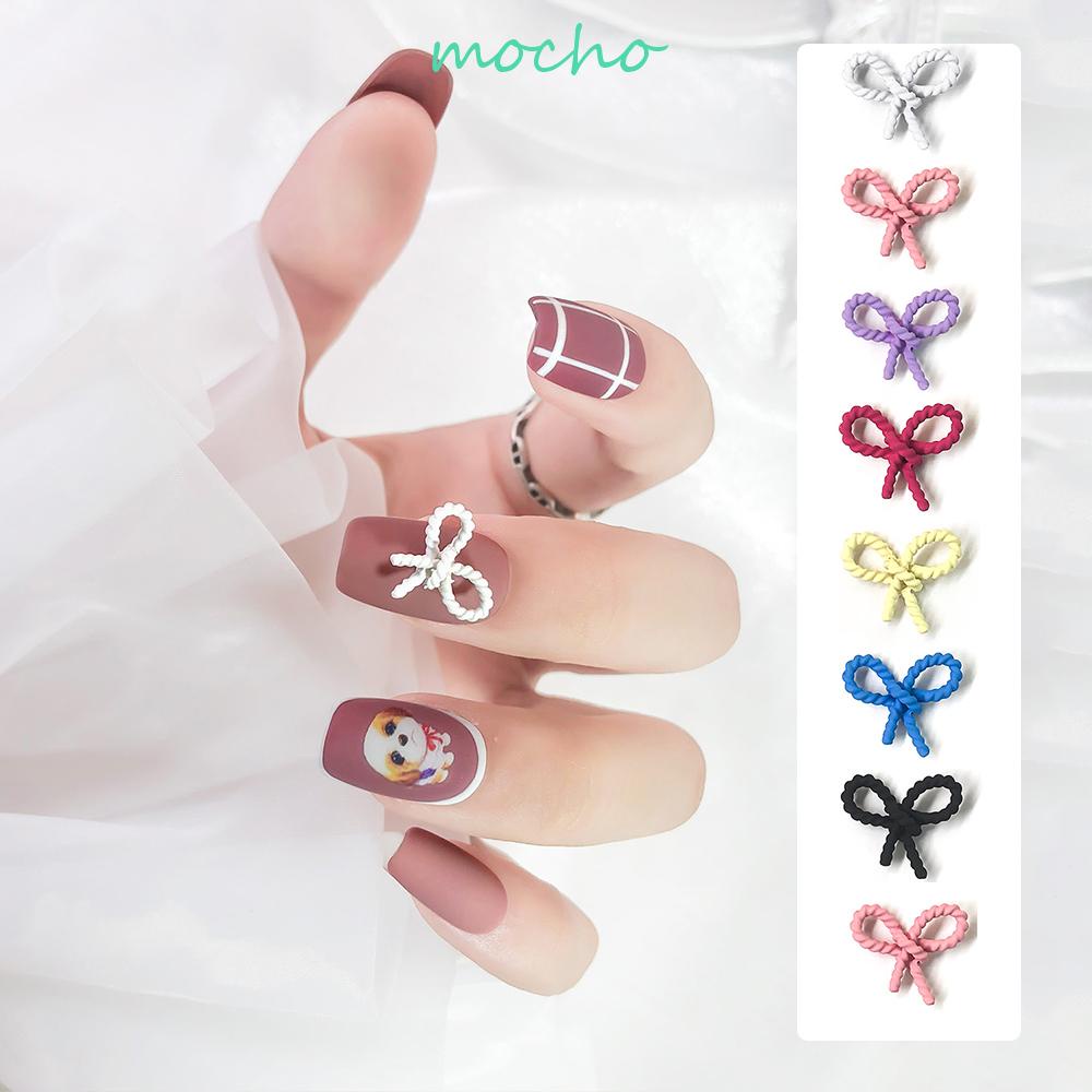 Phụ Kiện Trang Trí Móng Tay Hình Nơ Màu Sắc Ngọt Ngào Xinh Xắn