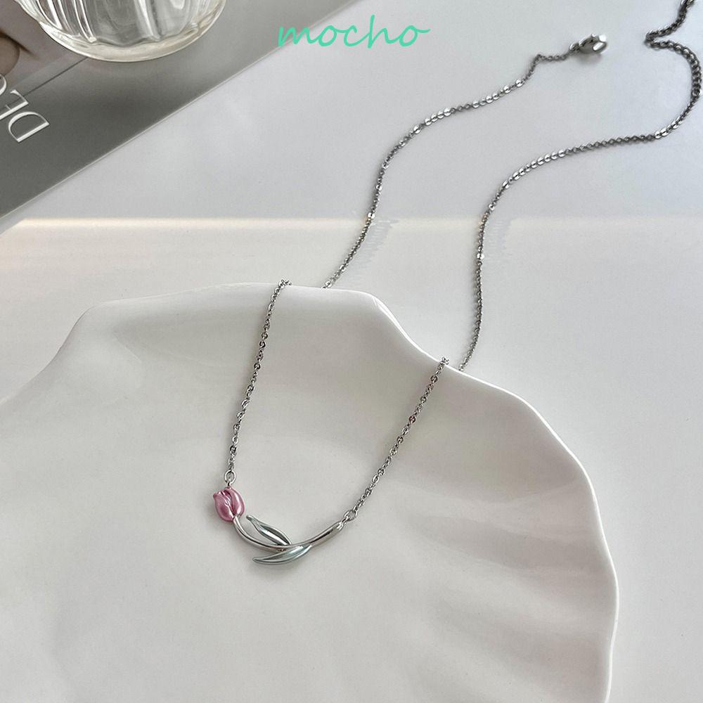 Vòng Cổ Choker Bằng Đồng Hình Hoa Tulip Ngọt Ngào Sang Trọng Phong Cách Hàn Quốc Cho Nữ
