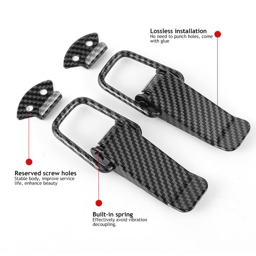 Bộ 2 Kẹp Khóa An Toàn Bằng Sợi Carbon Tháo Gỡ Nhanh Cho Xe Hơi P3Z3