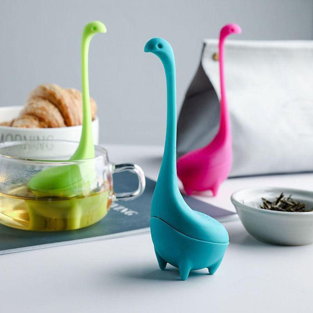 Muỗng Lọc Trà Hình Khủng Long Bằng Silicone 24 Nessie