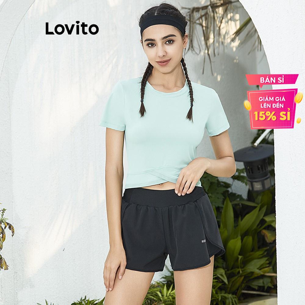 Áo Thun Lovito Nhanh Khô Màu Trơn Phong Cách Thể Thao L02009 (Green)