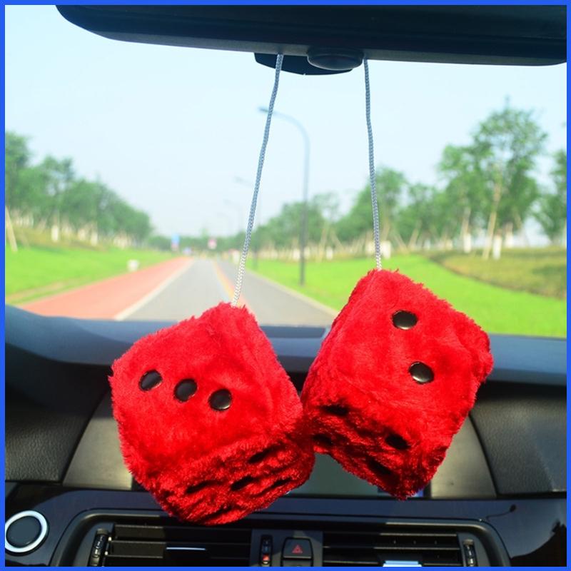 Gương Trang Trí Nội Thất Xe Hơi Hình Vuông 3-inch Họa Tiết Chấm Bi Phong Cách Cổ Điển Sang Trọng