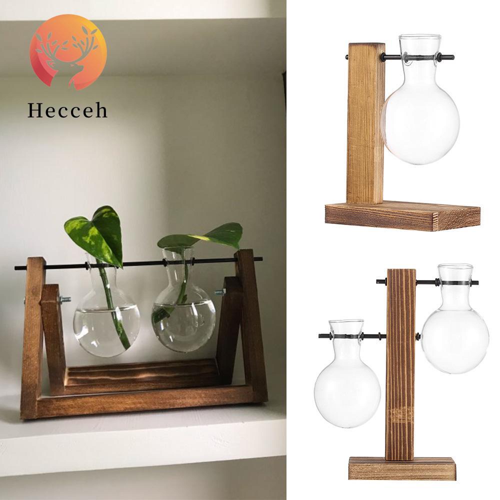 Khung Gỗ Để Chậu Cây Thủy Canh Trang Trí Bàn Làm Việc