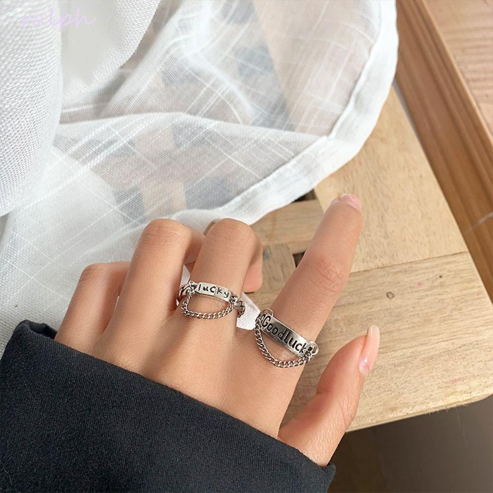 Nhẫn Hở Hình RALPH Độc Đáo Cá Tính Cho Nam Nữ|Nhẫn Hình Lông Vũ Phong Cách Hip Hop Tối Giản