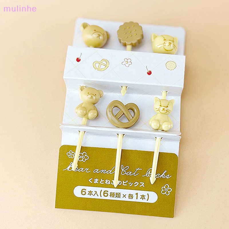 Set 6 Nĩa Ăn Trái Cây Hình Gấu Caramel Bằng Nhựa Cấp Thực Phẩm Cho Bé vn