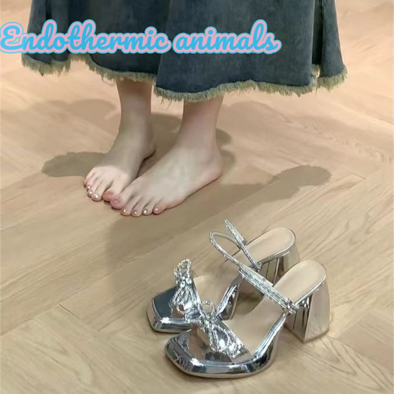 Dép Cao Gót Đính Đá Thời Trang Dành Cho Nữ