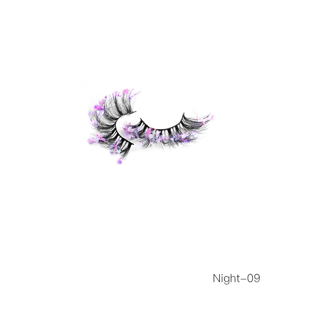 Cặp Lông Mi Giả 3D Có Kim Tuyến Lấp Lánh Dùng Để Hóa Trang