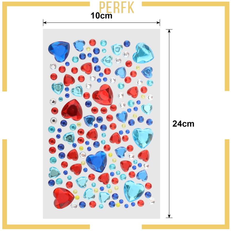 Bộ Sticker Đá Hình Trái Tim Nhiều Màu Sắc Dành Cho Trẻ Em