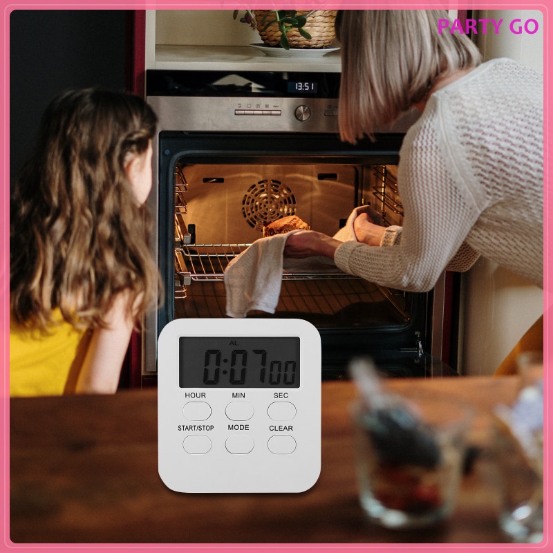 Đồng Hồ Kỹ Thuật Số Hẹn Giờ Ăn Uống Bằng Nhựa Màu Trắng Mới Lạ Cho Trẻ Em Uiran