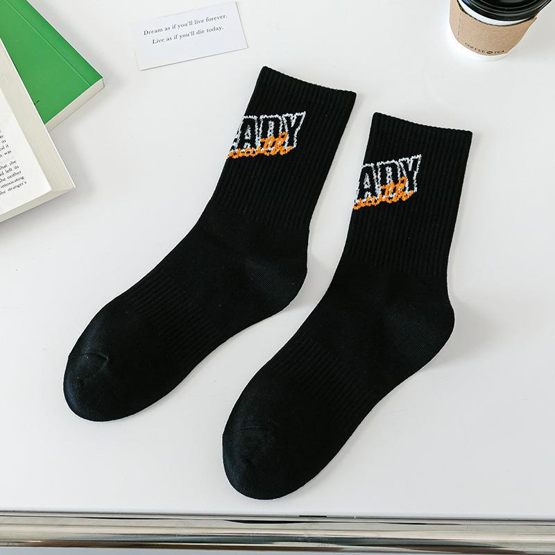 Vớ Thể Thao Thoáng Khí Thấm Hút Mồ Hôi In Chữ Phong Cách Đường Phố Cho Nam