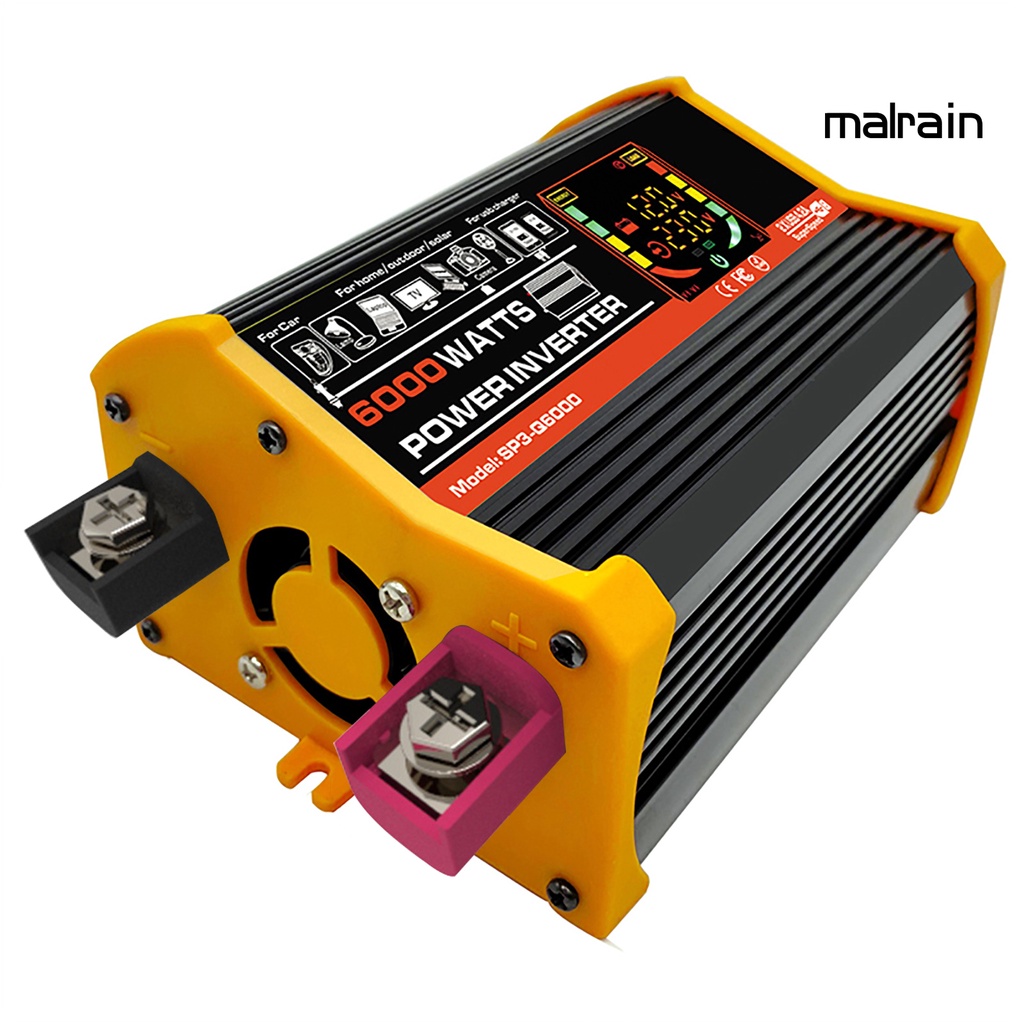 Thiết Bị Chuyển Đổi Nguồn Điện DC12V Sang AC220V / 110V Hai Cổng USB MAL- 6000W