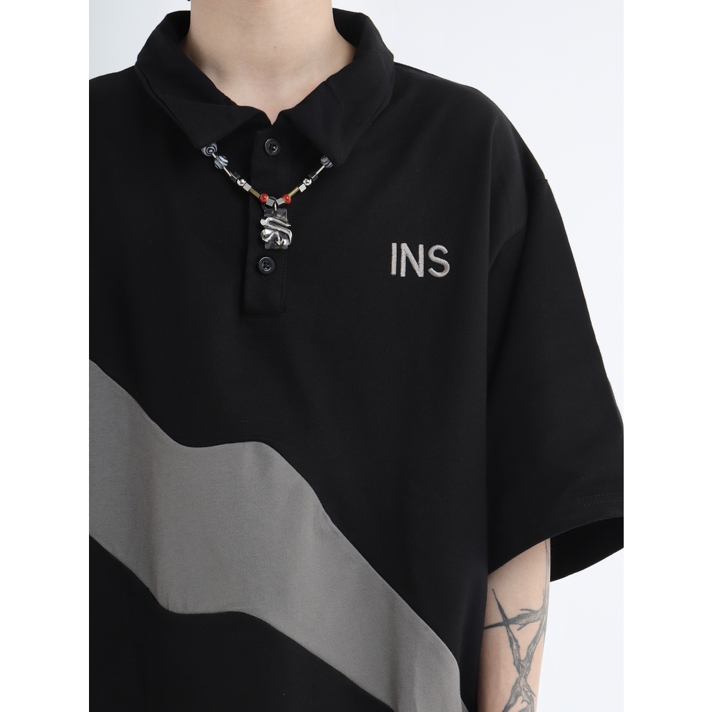 [Cửa Hàng Chính Thức INSKR] Áo Thun POLO Cotton Nguyên Chất Thêu logo Nhỏ Tay Ngắn Thời Thượng Cho Cặp Đôi @ -