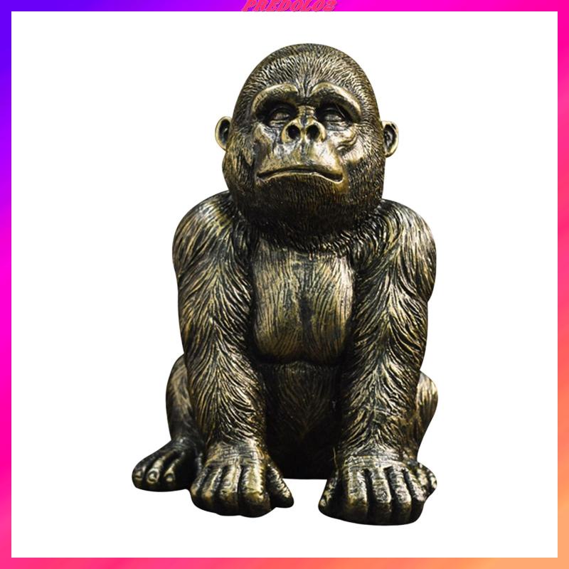 [Predolo2] Tượng Gorilla Bằng Nhựa Resin Thủ Công Để Bàn Trang Trí Sân Vườn