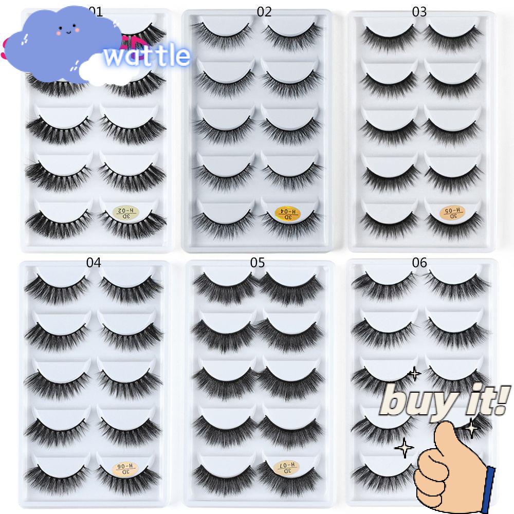 Set 5 Cặp Lông Mi Giả SKONHED 3D Handmade Thời Trang Dành Cho Nữ