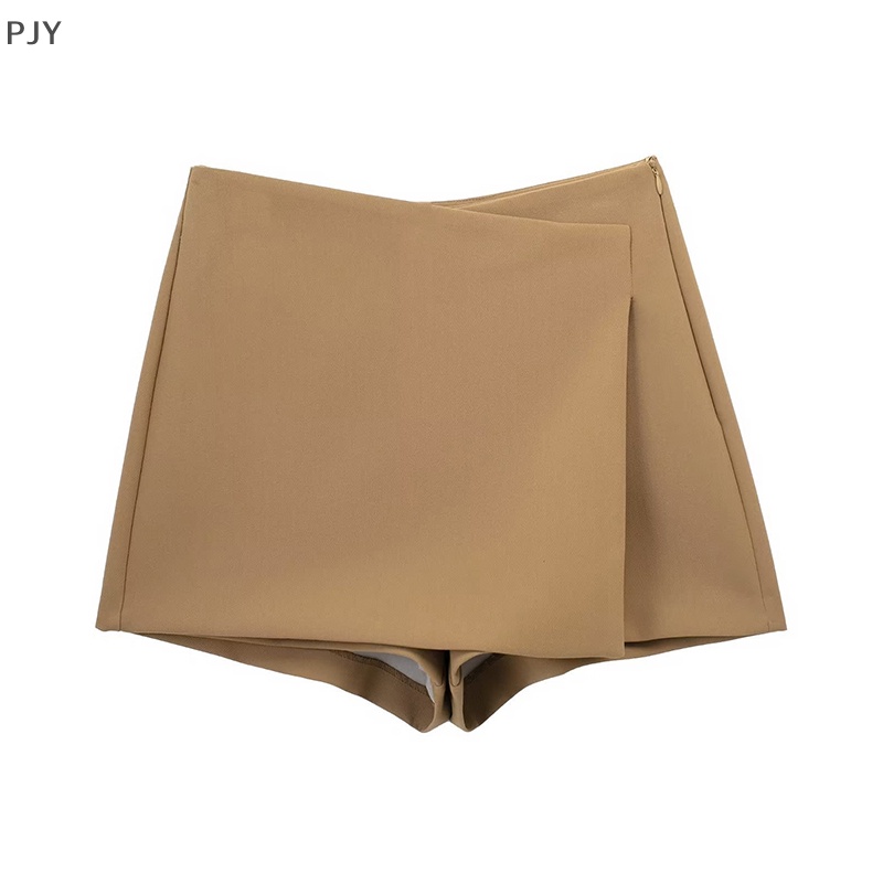 Pjy Chân Váy Culottes Màu Trơn Phong Cách Đường Phố Thời Trang Thường Ngày Dành Cho Nữ PJ