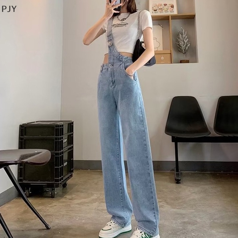 Quần Denim Lưng Cao Dáng Rộng Phong Cách Âu Mỹ Thời Trang Cho Nữ