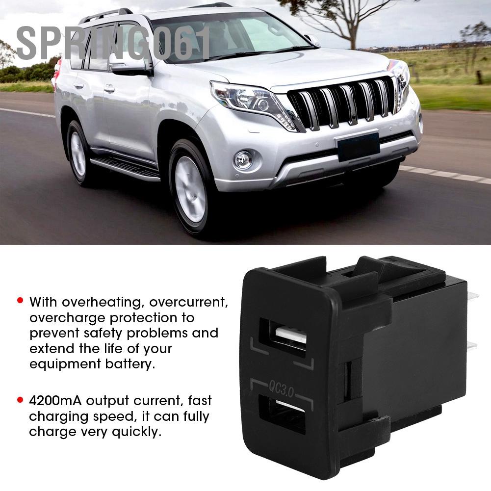 Spring061 Sạc nhanh QC3.0 kép Sửa đổi ổ cắm sạc USB cho điện thoại