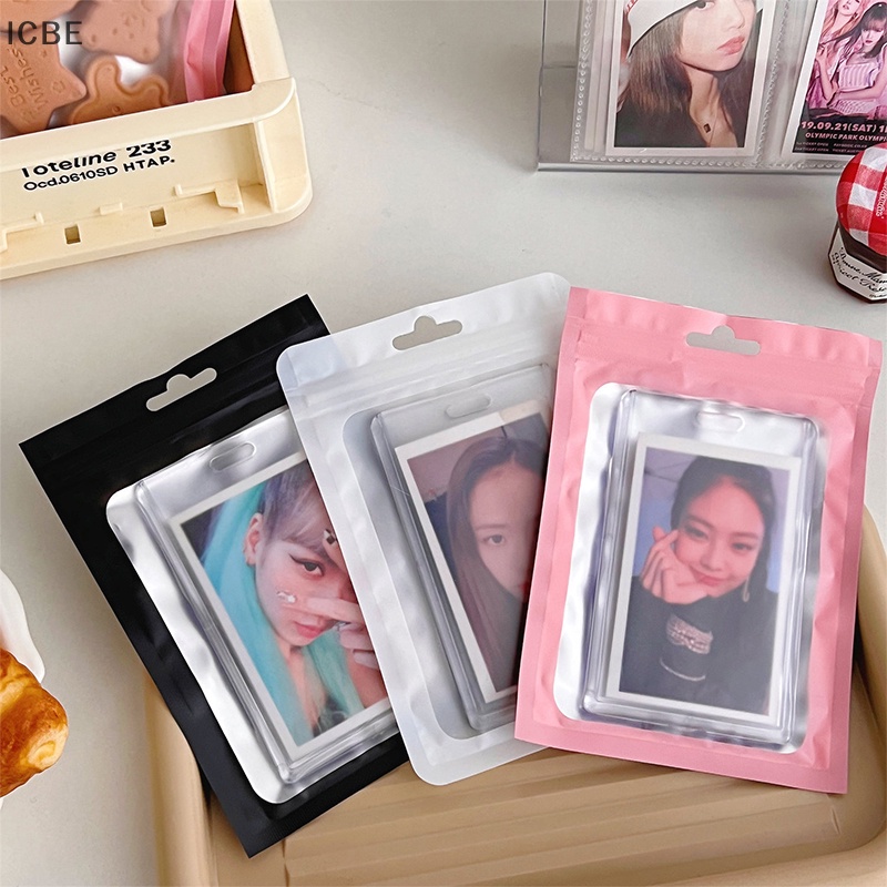 Set 10 Túi Zip Nhám Trong Suốt Đựng Thẻ / Ảnh / Làm Quà Tặng