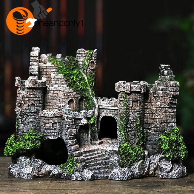 Lâu Đài Cổ Đại Bằng Nhựa Resin Dùng Trang Trí Bể Cá