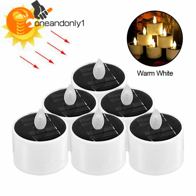 Đèn LED Hình Nến Năng Lượng Mặt Trời Chống Thấm Nước Trang Trí Halloween