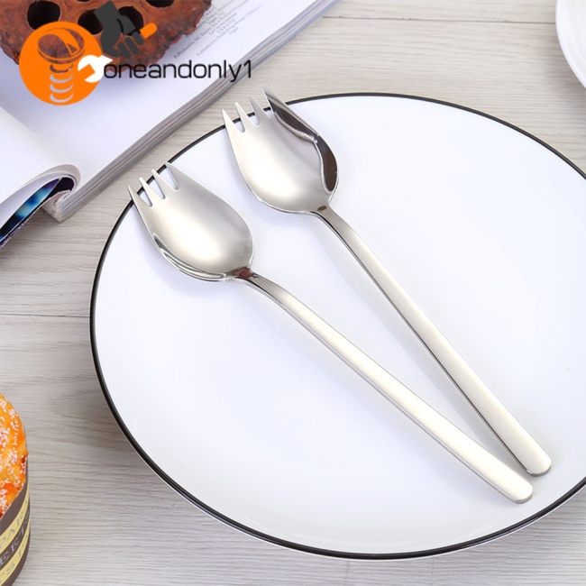 Bộ Muỗng Nĩa 2 Trong 1 Bằng Thép Không Gỉ Tiện Dụng Cho Nhà Bếp