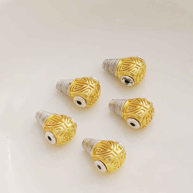 Hạt Xâu Chuỗi Màu Trắng Vàng 18k diy Hai Màu Sắc