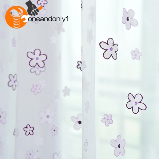 Rèm Cửa Sổ Vải Tuyn Trong Suốt In Họa Tiết Trang Trí Phòng Ngủ / Ban Công