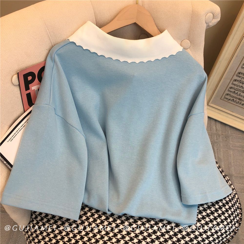 Set Áo Thun polo Ngắn Tay Và Quần Short Thời Trang Mùa Hè Phong Cách Mới Cho Nữ