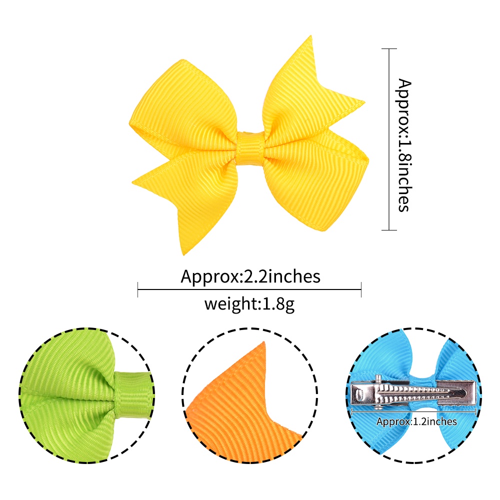 KidsBows 1 Kẹp Tóc Hình Nơ Màu Sắc Trơn Dành Cho Bé Gái