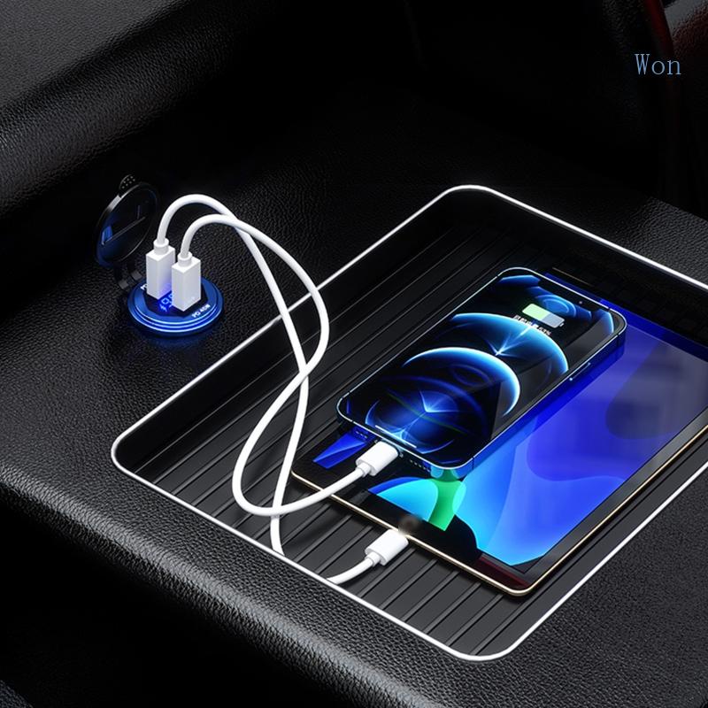 Bộ Sạc Nhanh Cổng Type-C 45W 5V 3A 9V 3A 12V 3A 15V 3A 20V 2 25A Cho Xe Hơi