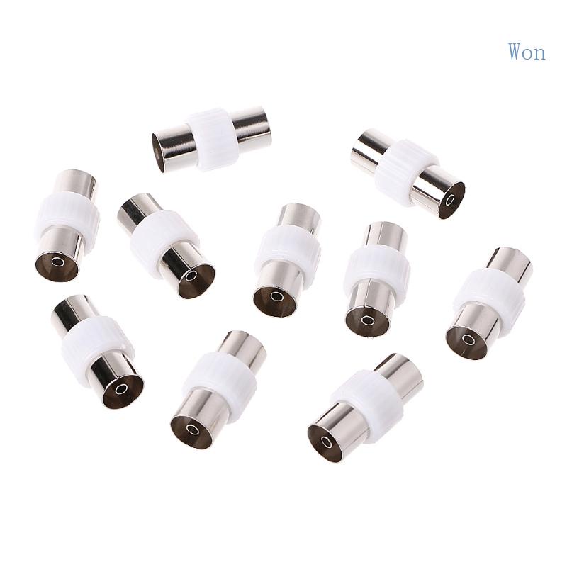 Set 10 Cáp Đồng Trục Kết Nối RF TV PAL Female Sang Female