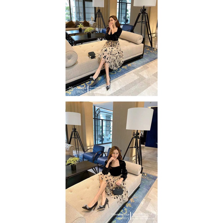 Sandal Cao Gót 7cm Mũi Nhọn Thiết Kế Mỏng Kiểu Dáng Mới Thời Trang 2023 Dành Cho Nữ