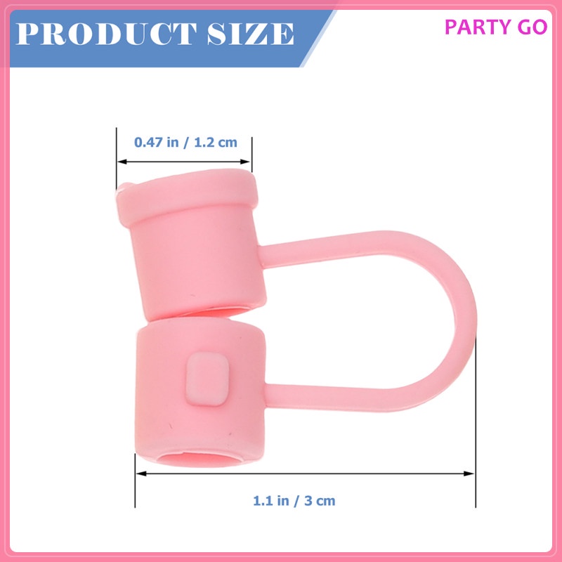 Set 30 Nắp Đậy Ống Hút Bằng Silicone Tiện Dụng
