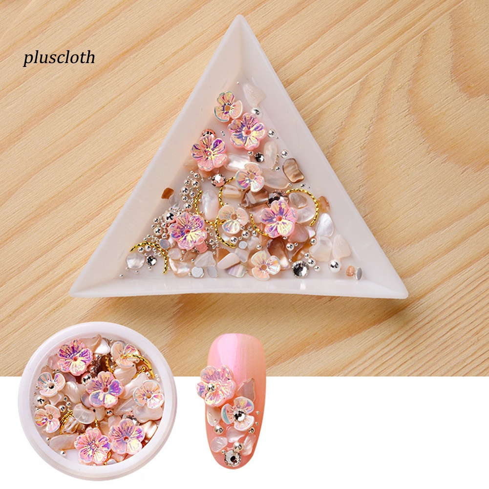 Hạt Cườm Vỏ Sò / Bông Hoa / Vỏ Sò 3D Tự Trang Trí Móng Tay