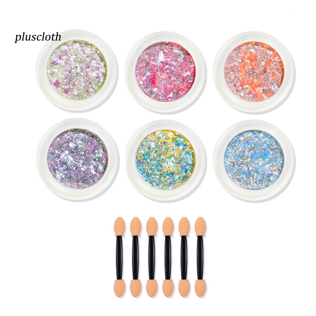 Set 6 Hộp Kim Tuyến Lấp Lánh Trang Trí Móng Tay