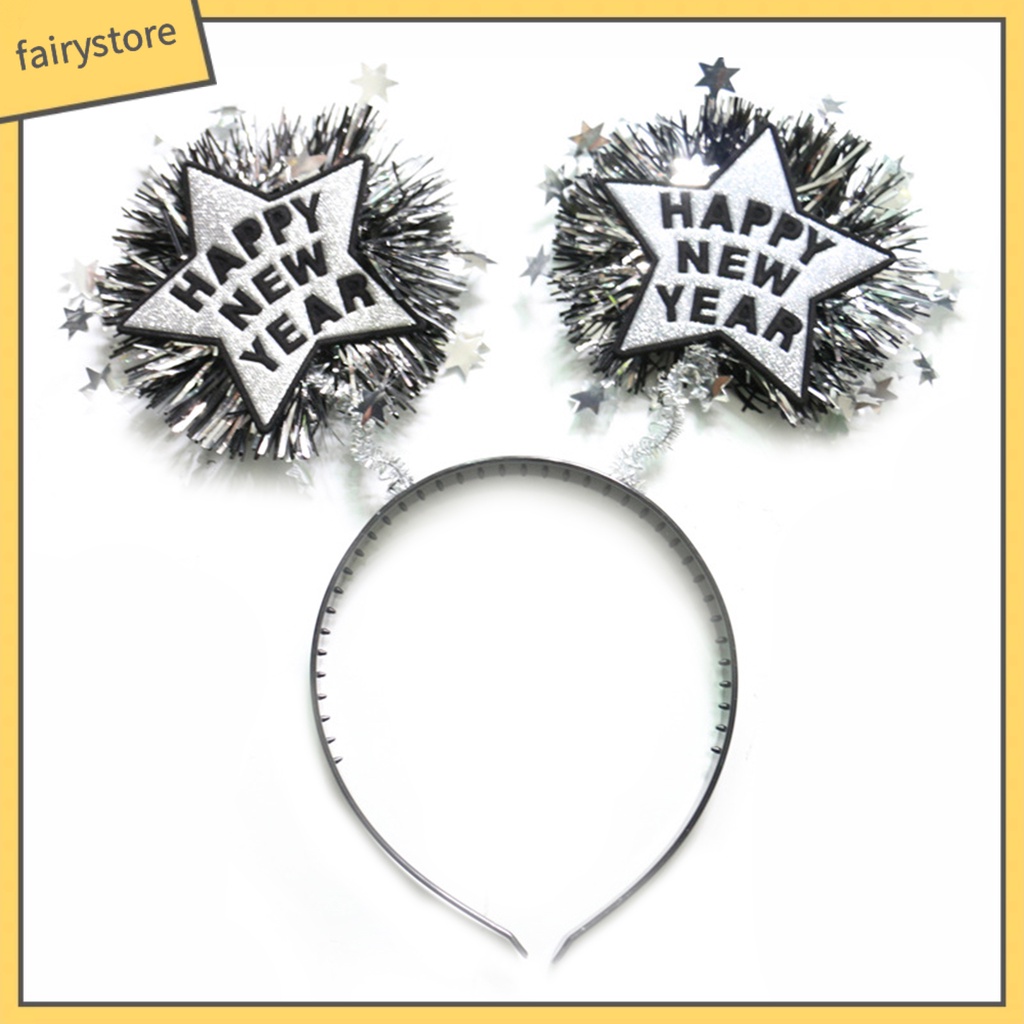 Băng Đô Cài Tóc Co Giãn Siêu Nhẹ Màu Sắc Tươi Sáng Không Phai Trang Trí Tiệc Mừng Năm Mới