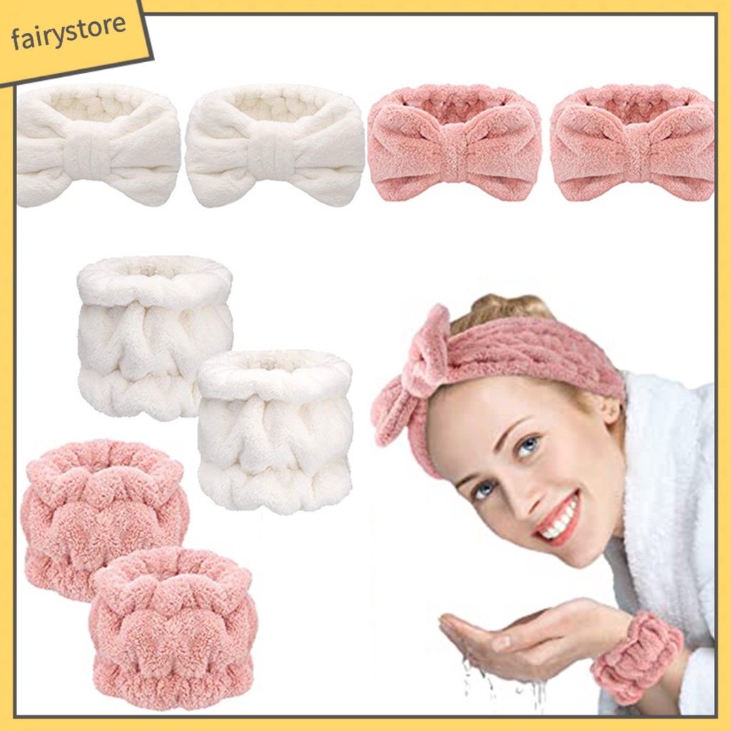 Băng Đô Cài Tóc Co Giãn Màu Trơn Thắt Nơ Lớn Cho Nữ