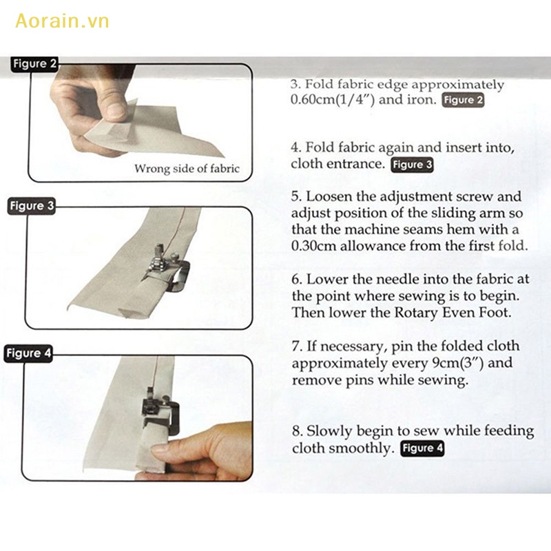 {Aorain} Bộ 3 Cuộn Viền Bọc Cạnh Máy May