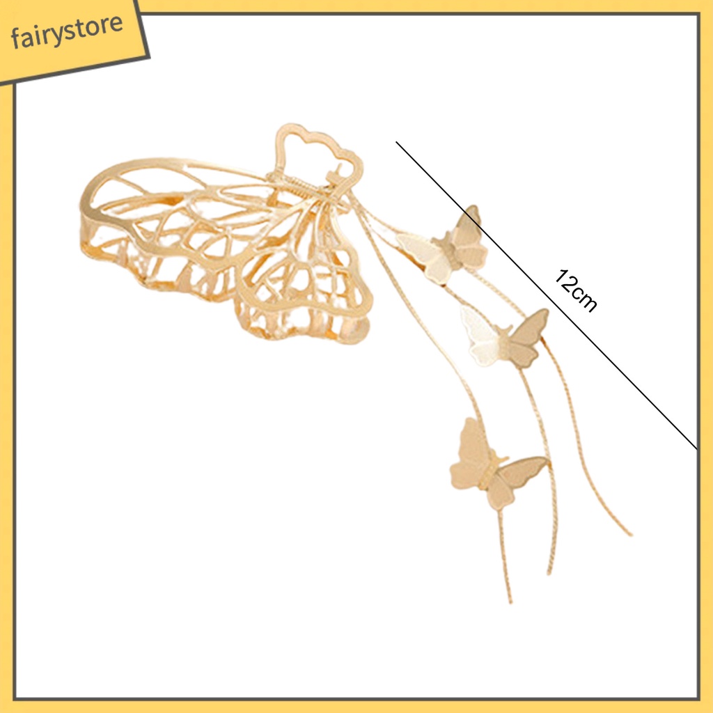 Kẹp Tóc Dạng Móng Vuốt Rỗng Trơn Màu Chống Trượt Trang Trí Tóc Đuôi Ngựa